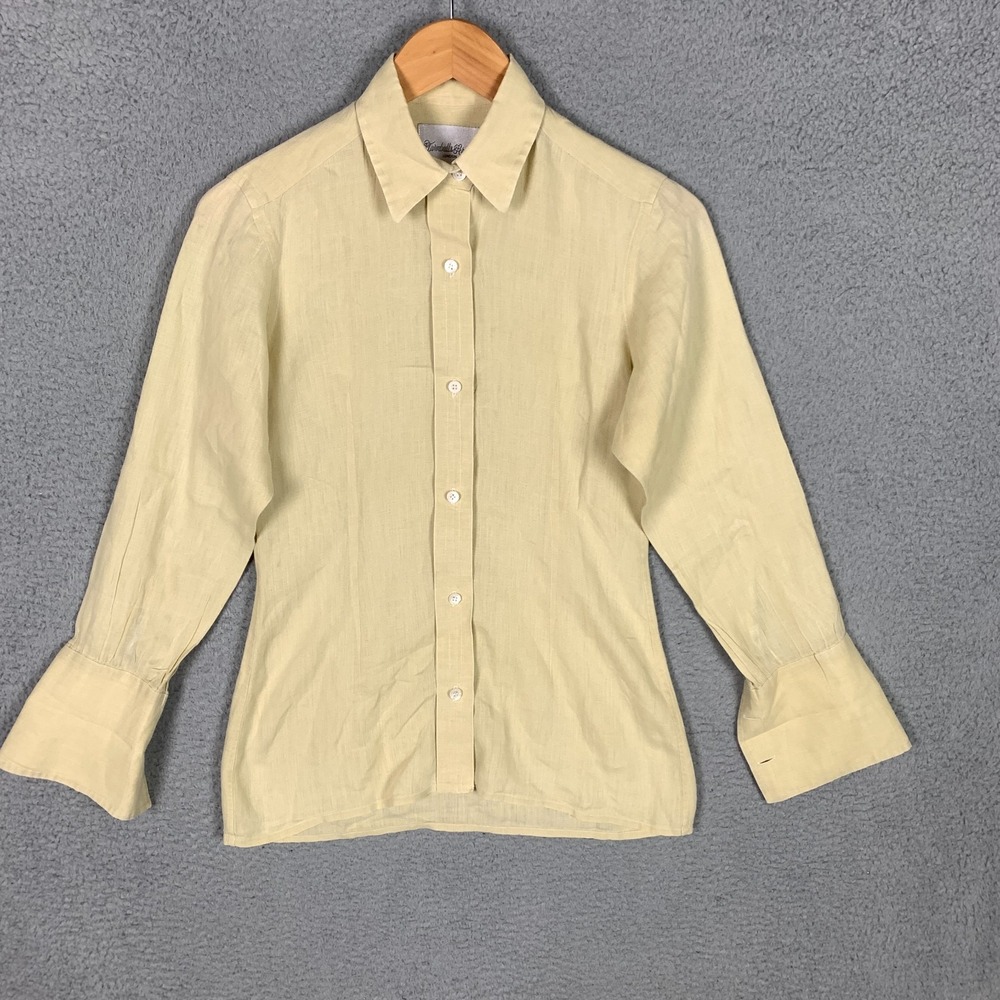 Turnbull & Asser Shirts Womens Custom/Small Long Sleeve‎ Cotton Linen